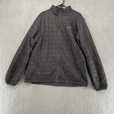 Patagonia Nano Puff Jacket Mens XL Gray Full Zip Insulated Quilted Lightweight