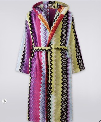 Missoni Home Giacomo Hooded Cotton Bath Robe Multi Small 