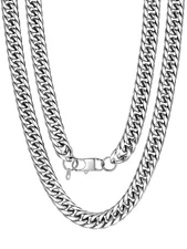 Men's Big Chain 12MM Wide 22" Stainless Steel Franco Curb Necklace Hip Hop Pu...