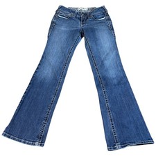 Ariat R.E.A.L Bootcut Jeans Womens 29 Blue Denim Stretch Medium Wash Casual Wear