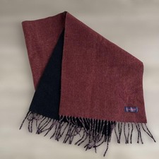 Cacharel Paris Reversible Scarf Burgundy  Black, Vintage 30 Years Old