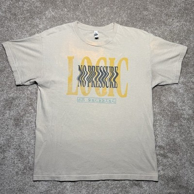 Logic Shirt Large No Pressure Tour Music Album Rapper Rap Hip-hop Tee