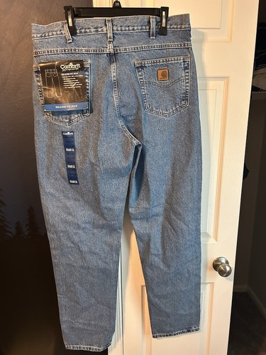 Carhartt B17 DST Relaxed Fit Tapered Leg Jeans Herren 36+34 Medium Wash Workwear