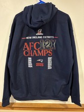 New England Patriots HOODIE sweatshirt Size XL BLUE 12x AFC Champions BRAND NEW