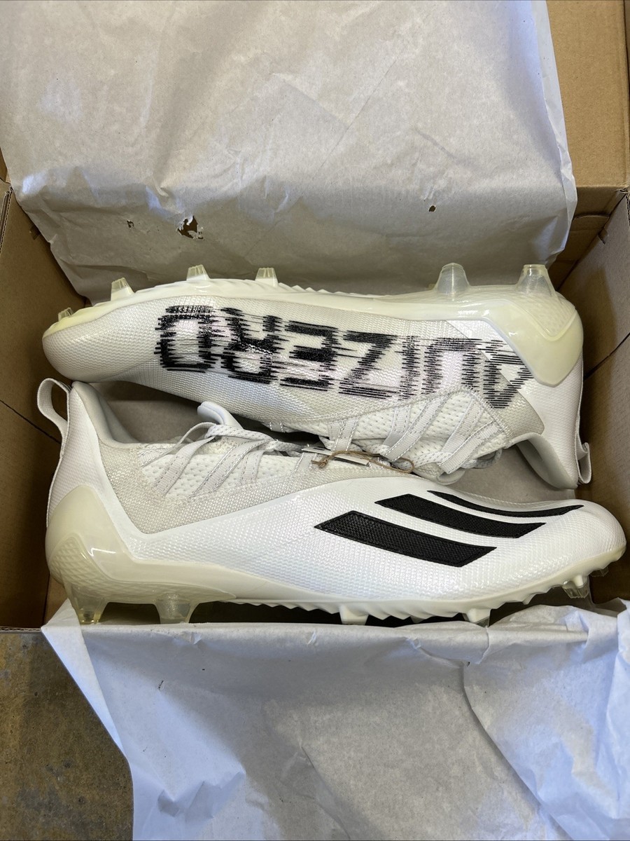 Adidas Adizero White/Black Football Cleats Men\'s Size 12 FY8269 Adidas Adizero White/Black Football Cleats Men main image 2