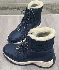 Womens Ladies Fur Lined Snow Ankle Boots Winter Warm shose Size UK 5 EU 38 New