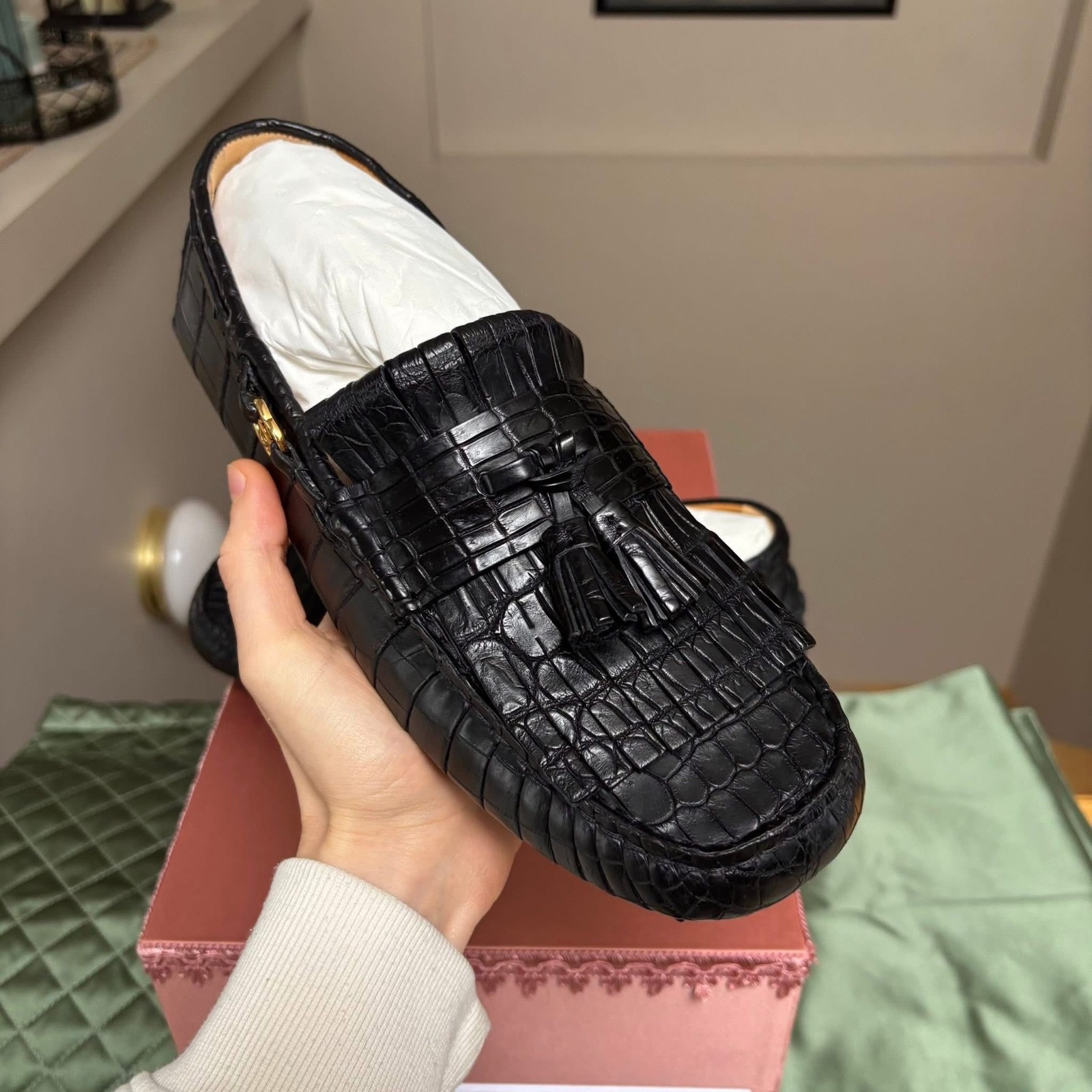 Gucci Black Tassel Driver Dress Loafers - Sz 8.5G - MSRP $3550 - New - Authentic image 3