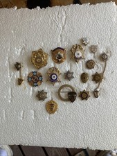 Mixed Lot Of 17 California Mini Police Badge Collar Pins -Awards.