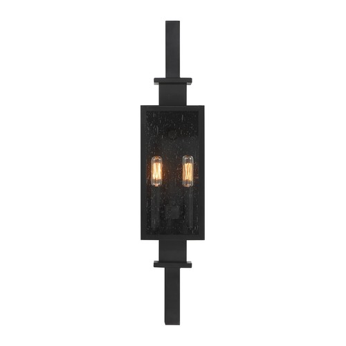 Ascott 2-Light Outdoor Wall Lantern in Matte Black - Picture 3 of 5