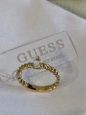 GUESS 🎁 Sparkling Ladies Teardrop Gold Ring (size N) - Perfect Gift 💝🎄