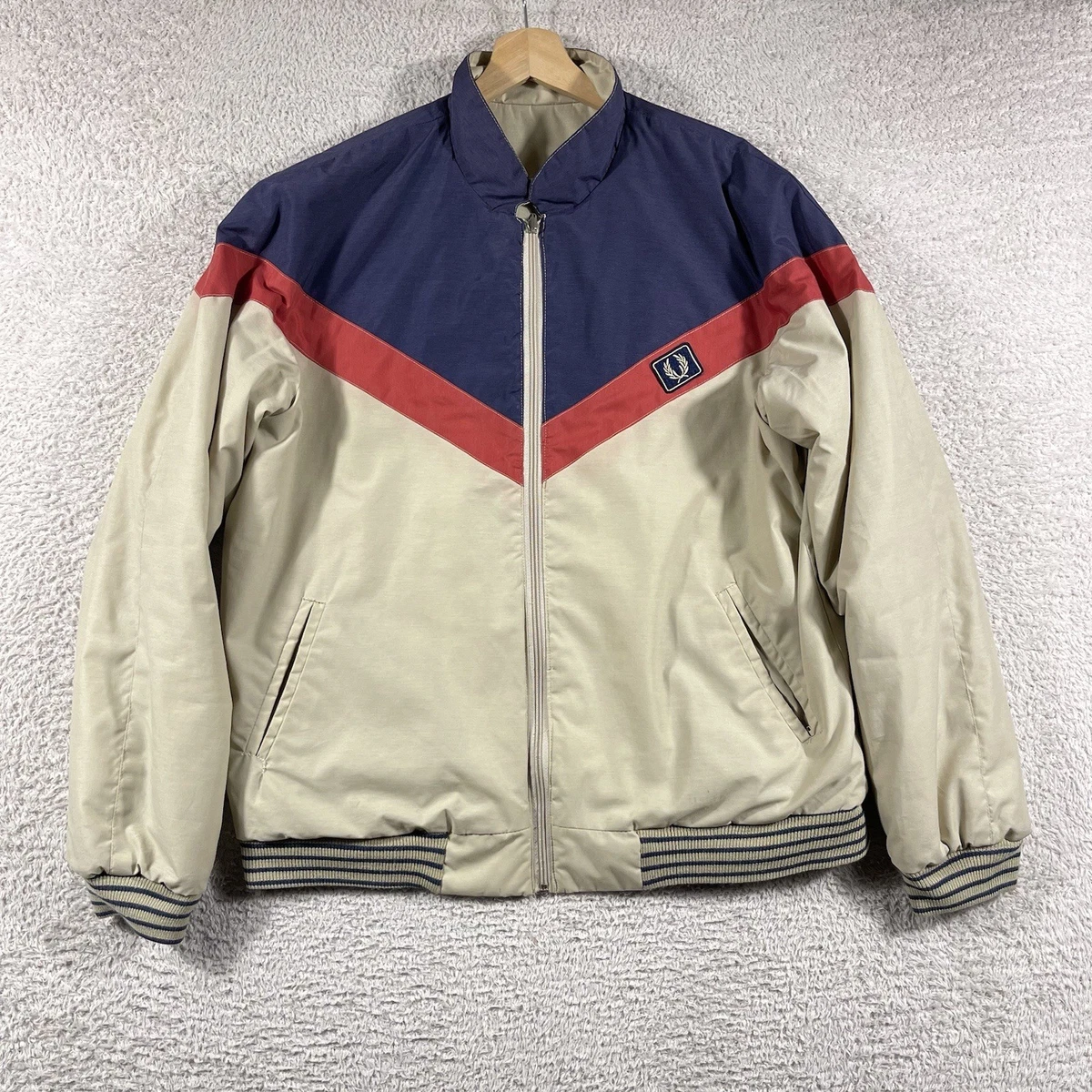 Sweat Vintage Fred Perry Homme - Violet, Années 80, Coupe Oversize, Taille M