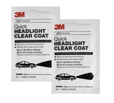 #ad #ad 3M Quick Headlight Clear Coat Wipes 2x Pack $6.85