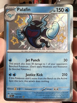 shiny palafin pokemon card 062/197 Holo - Obsidian Flames ex has been Knocked Out 3 Pokemon Cards Palafin AR