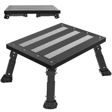Oversized RV Step Stool 1000 lbs Capacity, Foldable Adjustable 3-Platform Ste...