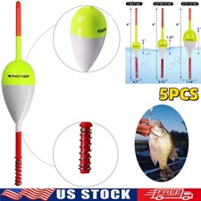 Fishing Bobbers Balsa Wooden Oval Stick Spring Fishing Floats for Crappie Tackle