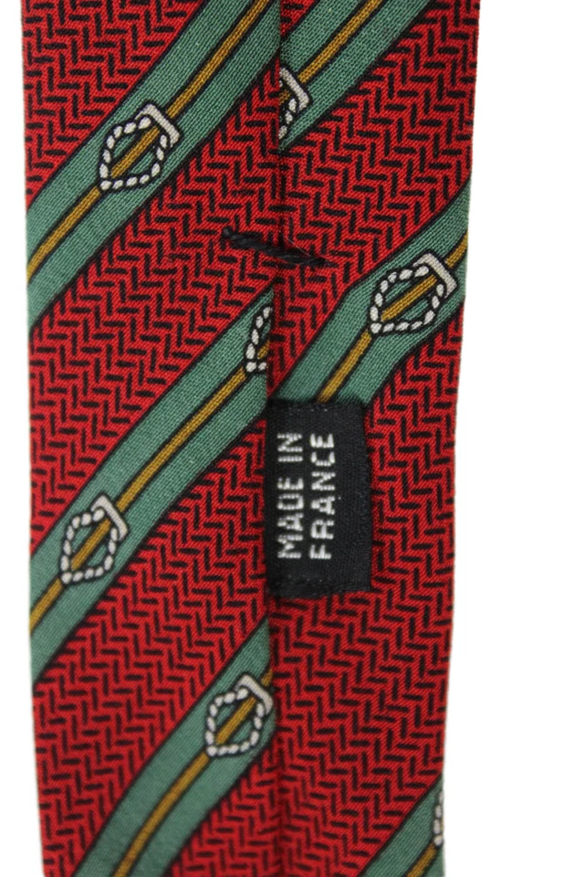 Corbata de cuello Celine clásica de seda con estampado geométrico a rayas talla única para hombre Foto 4 de 4