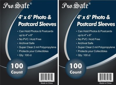 Card Sleeves  Sports Trading 4x6 Photo Postcard Holder Acid Free Penny Protect