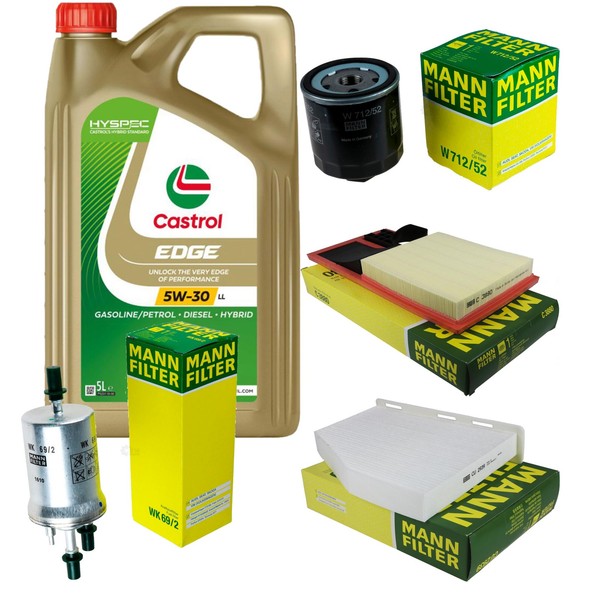 Inspektionspaket 5L Castrol Titanium 5W-30 FüR VW Golf V 1.4 16V Seat Leon Altea-image