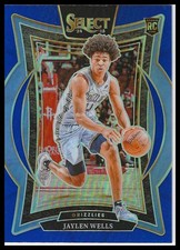 2024-25 Panini Select #79 Jaylen Wells Blue Prizm Memphis Grizzlies Rookie