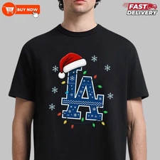 Los Angeles Dodgers Champ Christmas MLB Baseball TShirt - Multicolor, Full Size