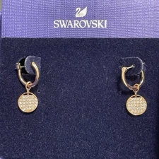 Swarovski Ginger Rose Gold Hoop Earrings. Stackable, Reversible. Brand New. 