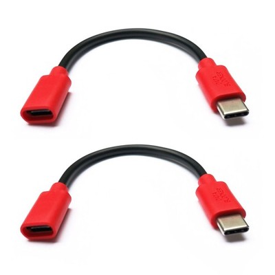 PortaPow USB-C Data Blocker (Twin Pack) 2, Red 
