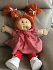 Vintage Cabbage Patch Doll Red Hair Green Eyes One Tooth Dimples Original Outfit