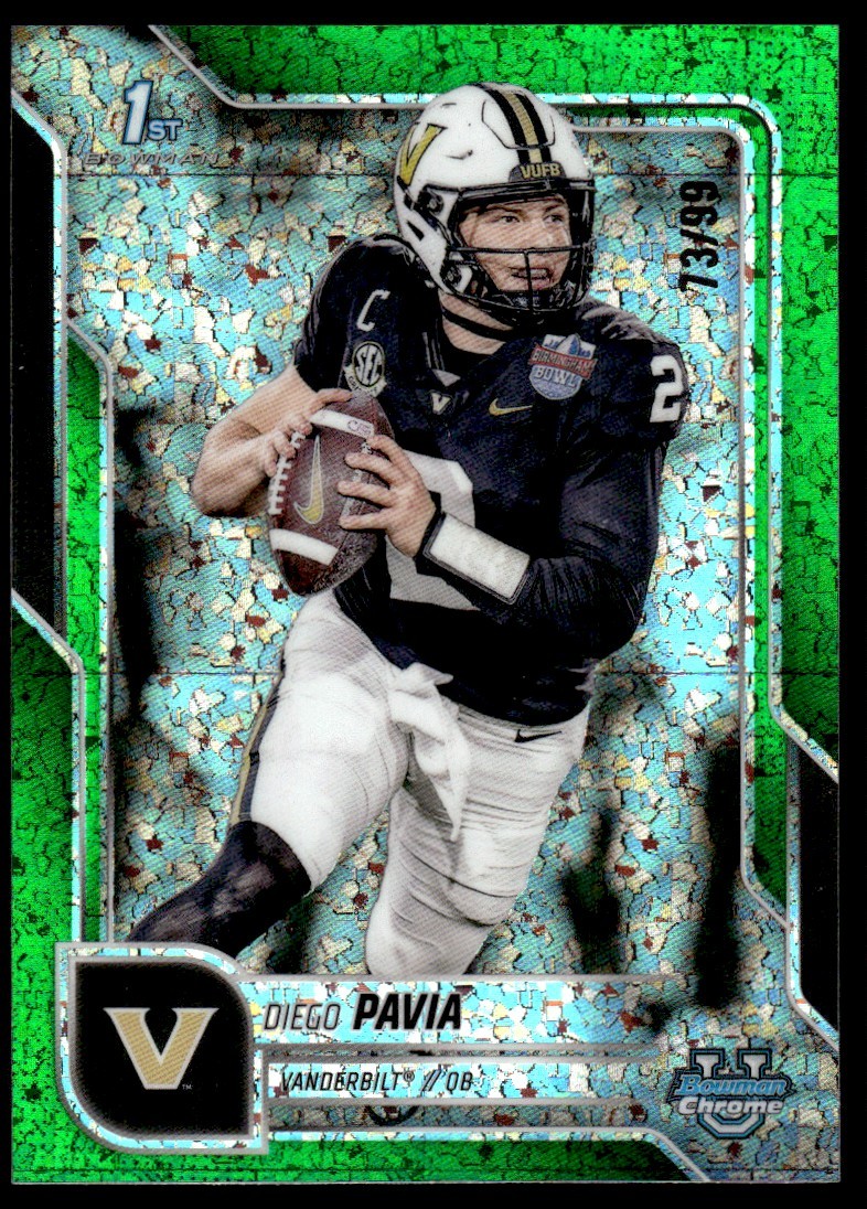 2025 Bowman U Chrome  Green Mini Diamond Diego Pavia 13/99 #190