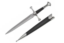 - Medieval Sword Prop - Stainless Steel Short Sword with Sheath - 13.5-Inch R...