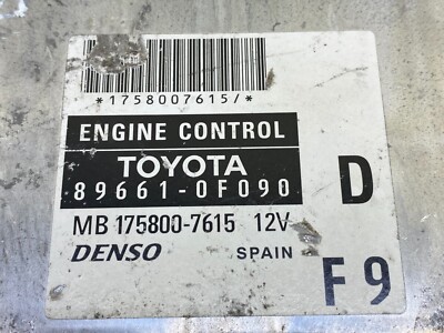 Toyota Engine Control ECU 89661-0f090 896610F090 175800-7615