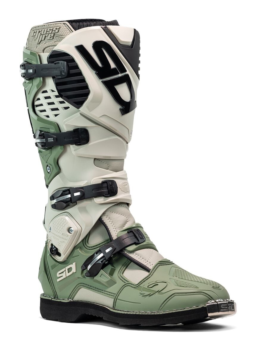 Sidi Crossfire MX Offroad Motorcycle Boots, Army Green Sand