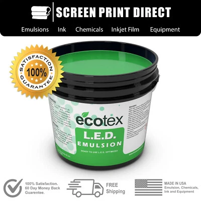 ECOTEX® CHROMALINE SAATI ULANO KIWO CCI NAZDAR Ecotex® L.E.D.- Textile Pure Photopolymer Screen Printing Emulsion- 1 Pint-16 oz