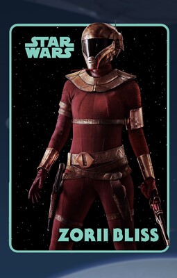 Topps Star Wars Digital Card Trader Rise Character Posters Zorii BLUE Award 61cc