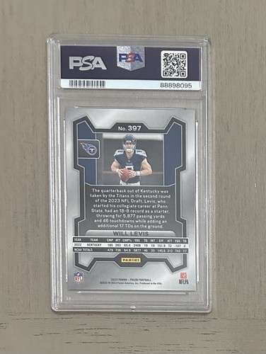 2023 Panini Prizm Will Levis #397 RC - Tennessee Titans - PSA 9 Mint Rookie ! - Picture 2 of 2