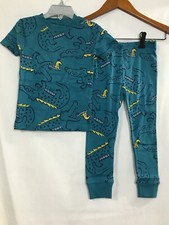 New Carter's Boys Crocodile Pajama Snug Fit Short Sleeve Long Pants Toddler UPIC