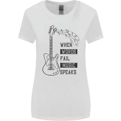 Gitarre Als Worte Fail Music Speaks Damen Breiter Schnitt Maglietta
