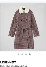 L K Bennett Multi Mali Wool Blend Coat