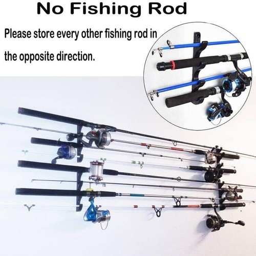 Fishing Rod Storage Rack Holder Horizontal Wall Rod Mounts - Hold 8 Fishing Rods - Picture 3 of 6