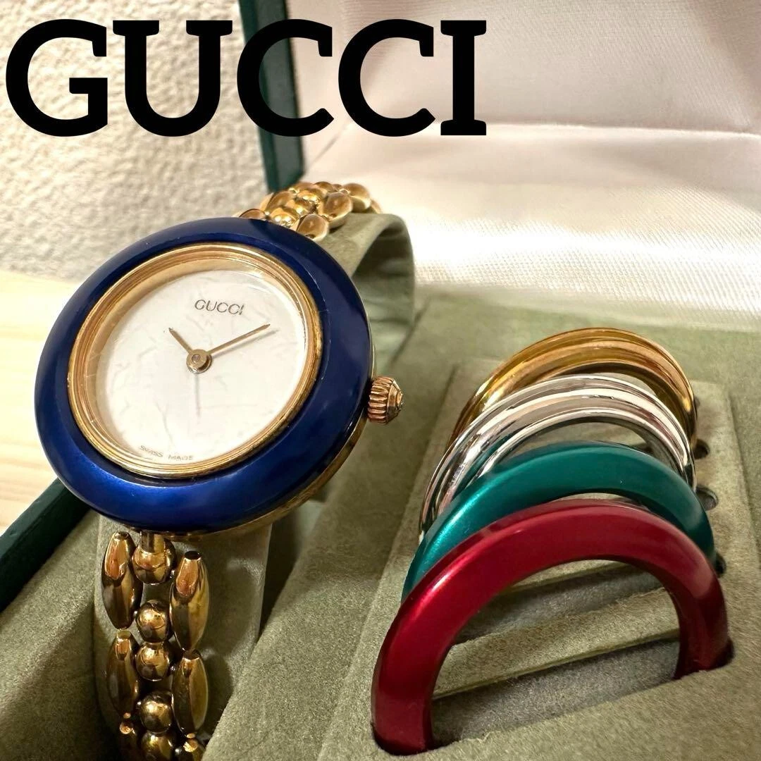[Occasion] Montre GUCCI 11/12.2 Lunette Change Neuve Batterie Montre Bracelet【Accessoire Complet