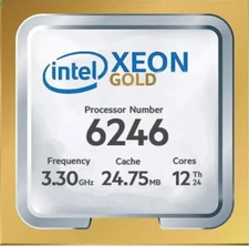 Intel Xeon Gold 6246 3.3GHz 24.75MB 12-Core LGA 3647 CPU / Processor __ SRFPJ