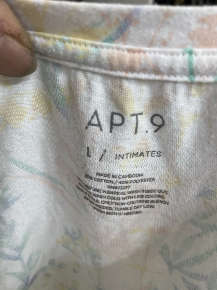 Apt 9. Camisa ropa de dormir íntimates talla L Foto 3 de 3