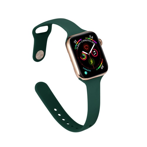 Correa delgada suave de goma de silicona para Apple Watch iWatch Series 7 6 5 4 3 2 1 - Imagen 68 de 70