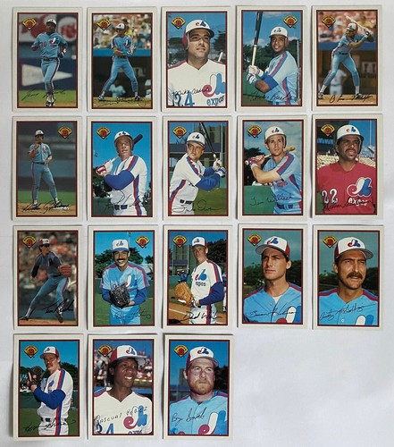 Montreal Expos 1989 Topps, Score, Donruss, Fleer, Bowman juegos de equipo base - 5 juegos - Imagen 6 de 6