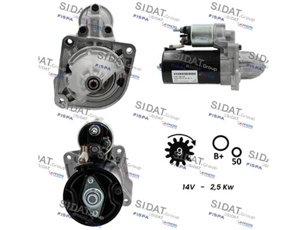 Sidat Anlasser FüR Citroen Jumper II Fiat Ducato Peugeot Boxer 3.0 12V 2,5Kw-image