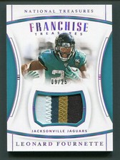 Leonard Fournette 2019 National Treasures Franchise Treasures Jersey Relic #9/25