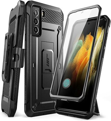 For Samsung Galaxy S21 FE 5G (2022), Full-Body Dual Layer Rugged Holster Case