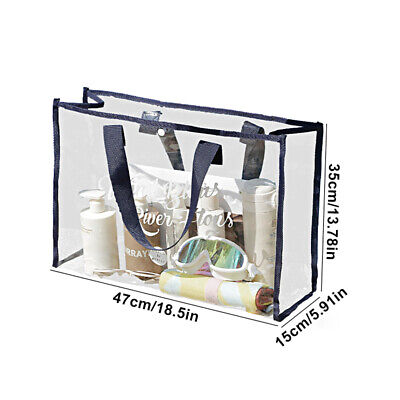 Clear Tote Bag Transparent Large Capacity Handbag for Travel