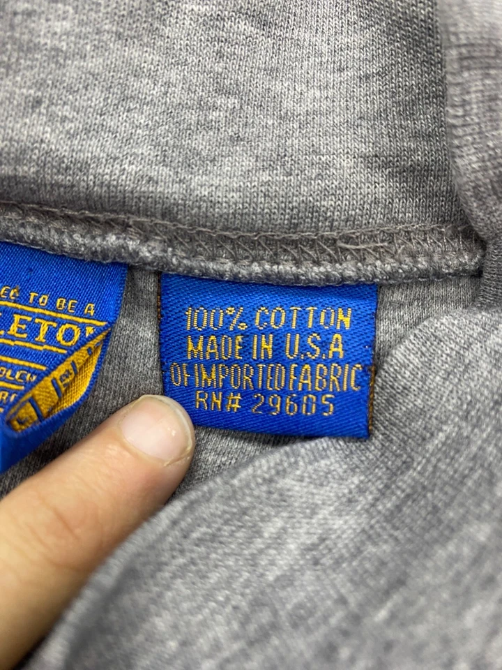 Pendleton Sweater Men Large Heather Gray Mock Neck Pullover Sweatshirt Vtg USA - Изображение 4 из 4