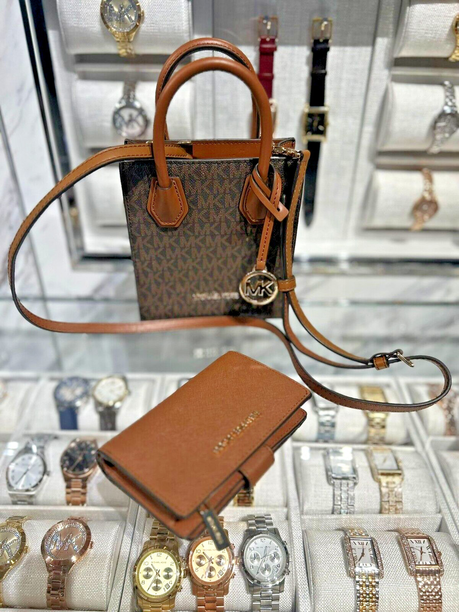 ショルダーバッグ MICHEAL KORS Michael Kors Mercer Women XS Shopper Crossbody Bag + Bifold Wallet