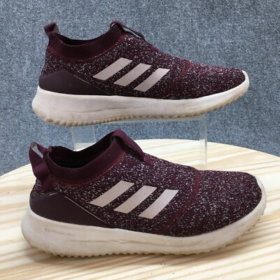 Adidas Shoes Womens 9.5 Ultimafusion Slip On Low Sneaker B75968 Maroon Fabric